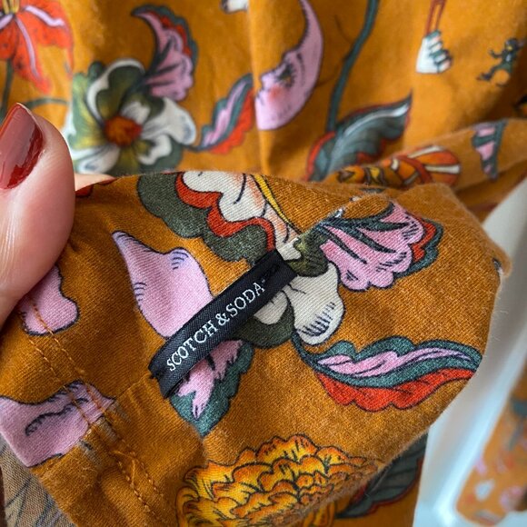 Scotch & Soda Long-Sleeve Allover Printed Top Size S - Picture 3 of 7